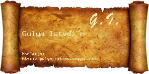 Gulya István névjegykártya